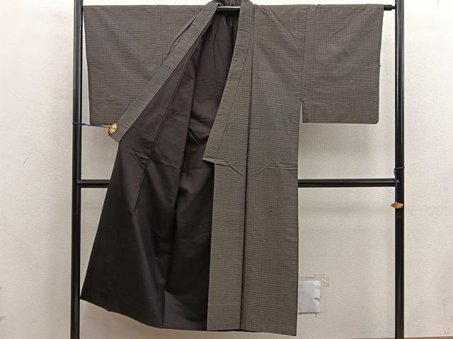 平和屋着物■男性　絣文様　正絹　逸品　BAAX5776mz