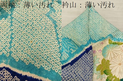 平和屋着物■豪華振袖　駒刺繍　檜扇牡丹花文　正絹　逸品　BAAX5778mz