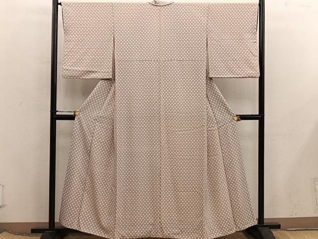 平和屋着物■上質な小紋　草花文　正絹　逸品　BAAX5781mz