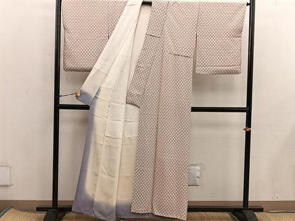 平和屋着物■上質な小紋　草花文　正絹　逸品　BAAX5781mz