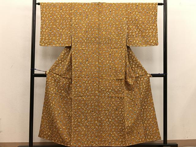 平和屋着物■上質な小紋　宝尽くし　正絹　逸品　BAAX5782mz