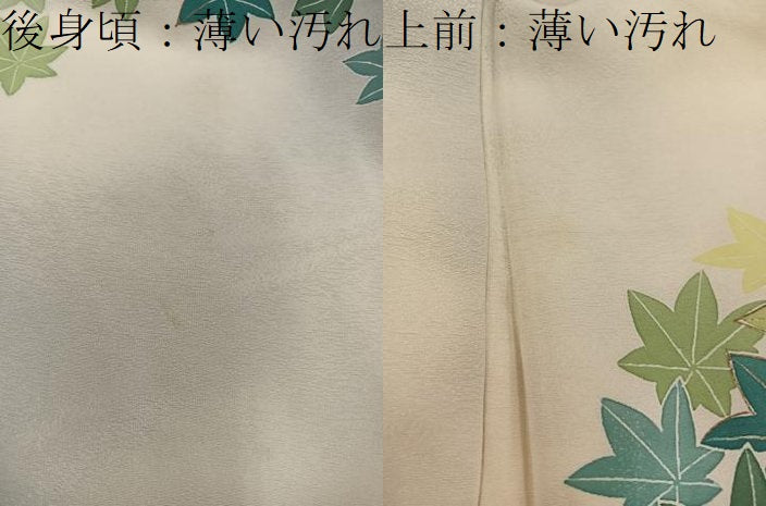 平和屋着物■訪問着　楓文　暈し染め　金彩　正絹　逸品　BAAX5784mz
