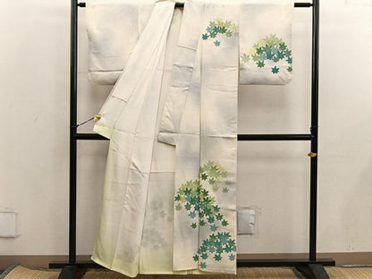 平和屋着物■訪問着　楓文　暈し染め　金彩　正絹　逸品　BAAX5784mz