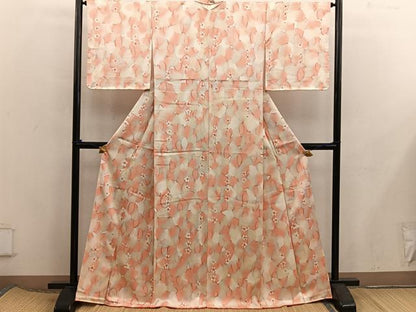 平和屋着物■上質な小紋　草花文　暈し染め　正絹　逸品　BAAX5786mz