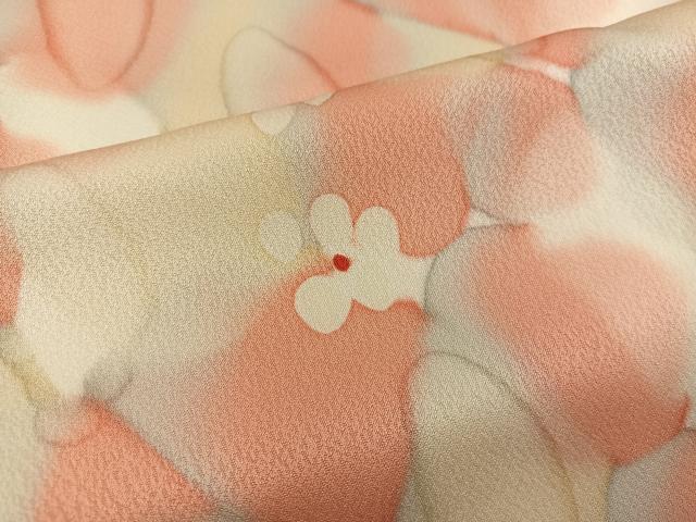 平和屋着物■上質な小紋　草花文　暈し染め　正絹　逸品　BAAX5786mz