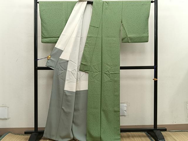 平和屋着物■上質な小紋　唐辛子　正絹　逸品　BAAX5795mz