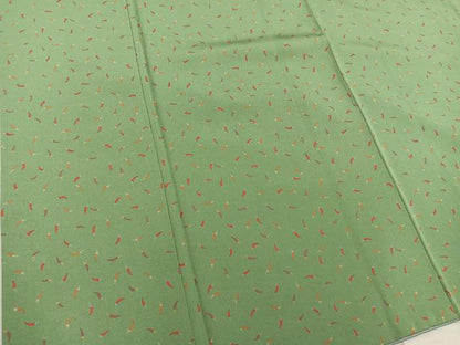 平和屋着物■上質な小紋　唐辛子　正絹　逸品　BAAX5795mz