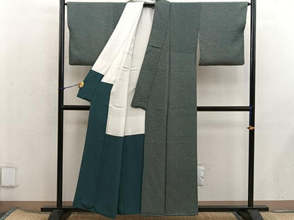 平和屋着物■上質な小紋　霞文　正絹　逸品　BAAX5796mz