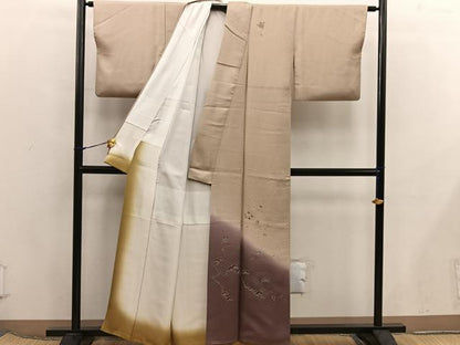 平和屋着物■訪問着　菊花文　暈し染め　金彩　正絹　逸品　BAAX5804mz