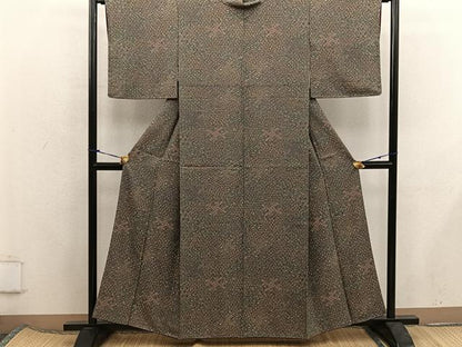 平和屋着物■上質な小紋　七宝花文　正絹　逸品　BAAX5812mz