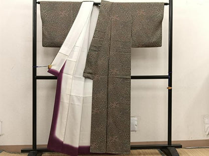 平和屋着物■上質な小紋　七宝花文　正絹　逸品　BAAX5812mz