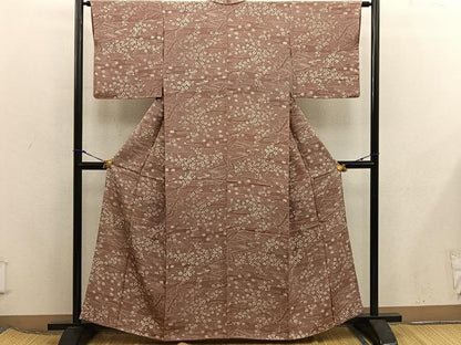 平和屋着物■上質な小紋　梅花文　小田急扱い　正絹　逸品　BAAX5813mz