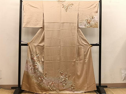 平和屋着物■訪問着　雪輪花文　暈し染め　金彩　正絹　逸品　BAAX5815mz