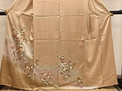 平和屋着物■訪問着　雪輪花文　暈し染め　金彩　正絹　逸品　BAAX5815mz