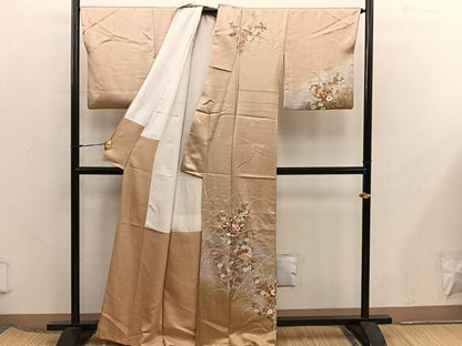 平和屋着物■訪問着　雪輪花文　暈し染め　金彩　正絹　逸品　BAAX5815mz