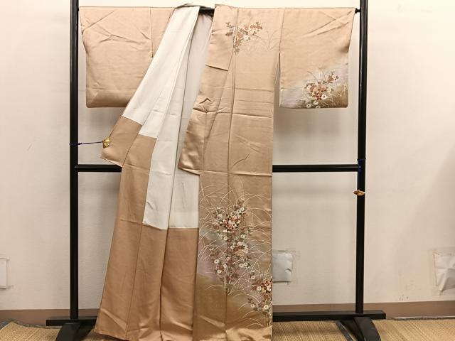 平和屋着物■訪問着　雪輪花文　暈し染め　金彩　正絹　逸品　BAAX5815mz