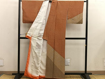 平和屋着物■訪問着　流水花文　正絹　逸品　BAAX5821mz