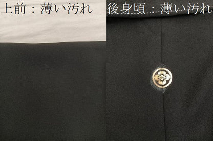 平和屋着物■豪華黒留袖　駒刺繍　扇面花文　金彩　正絹　逸品　BAAX5824mz