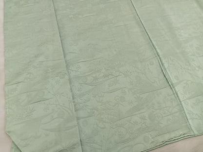 平和屋着物■上質な色無地　草花地紋　裏葉柳色　正絹　逸品　BAAX5830mz