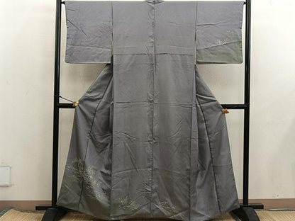平和屋着物■訪問着　作家物　紬地　御所解文　暈し染め　正絹　逸品　BAAX5833mz
