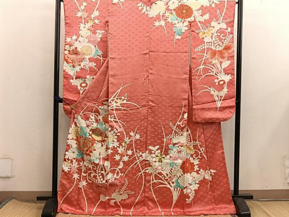 平和屋着物■豪華振袖　刺繍　菊花文　金彩　正絹　逸品　BAAX5836mz