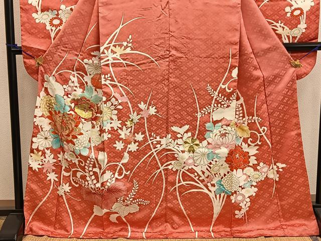 平和屋着物■豪華振袖　刺繍　菊花文　金彩　正絹　逸品　BAAX5836mz