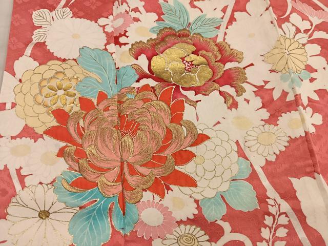 平和屋着物■豪華振袖　刺繍　菊花文　金彩　正絹　逸品　BAAX5836mz