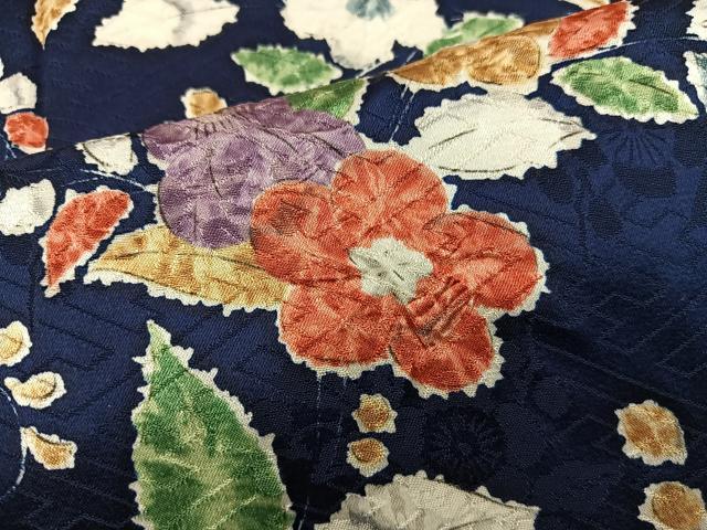 平和屋着物■上質な小紋　梅花文　正絹　逸品　BAAX5841mz