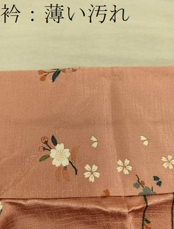 平和屋着物■上質な小紋　舞桜文　金彩　正絹　逸品　BAAX5874mz