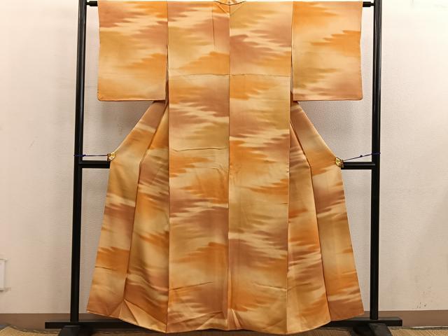 平和屋着物■上質な小紋　霞文　暈し染め　正絹　逸品　BAAX5878mz