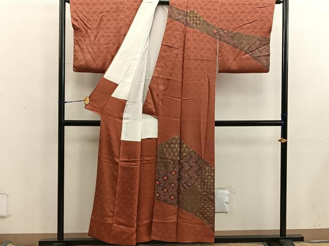 平和屋着物■訪問着　絞り　切嵌吉祥文　金彩　正絹　逸品　BAAX5879mz