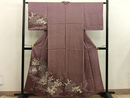 平和屋着物■訪問着　菊花文　正絹　逸品　BAAX5880mz