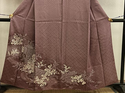 平和屋着物■訪問着　菊花文　正絹　逸品　BAAX5880mz