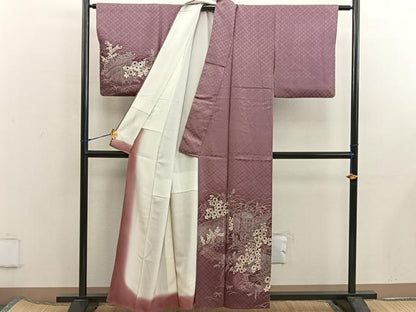 平和屋着物■訪問着　菊花文　正絹　逸品　BAAX5880mz