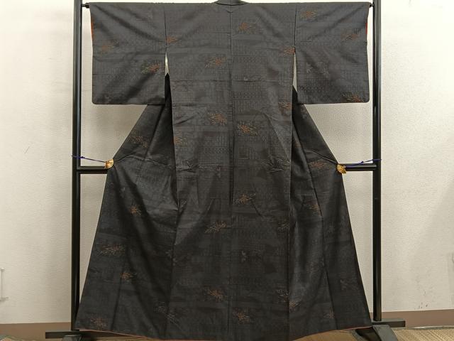 平和屋着物■本場大島紬　亀甲花文　正絹　逸品　BAAX5881mz