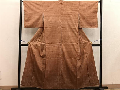 平和屋着物■色留訪問着　紬地　霞文　正絹　逸品　BAAX5891mz