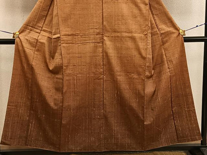 平和屋着物■色留訪問着　紬地　霞文　正絹　逸品　BAAX5891mz