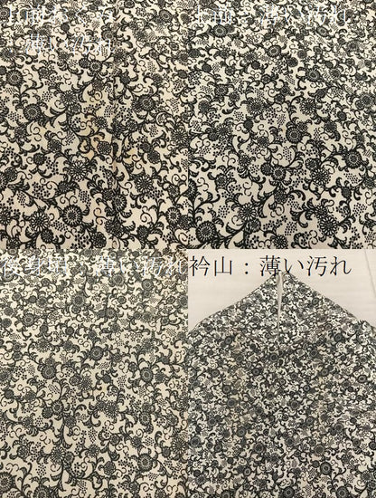 平和屋着物■上質な小紋　花唐草文　正絹　逸品　BAAX5892mz