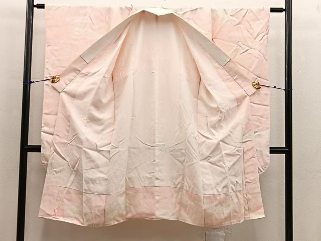 平和屋着物■振袖用長襦袢　袷　地紙菊花文　正絹　逸品　BAAX5903mz