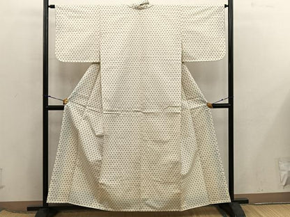 平和屋着物■上質な紬　絣文様　正絹　逸品　BAAX5910mz
