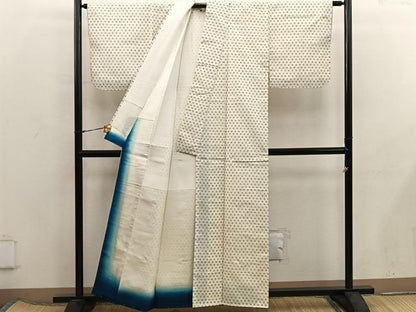 平和屋着物■上質な紬　絣文様　正絹　逸品　BAAX5910mz