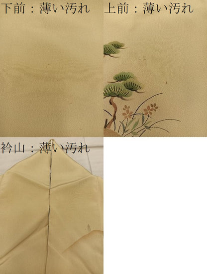 平和屋着物■訪問着　枝松文　金彩　さが美扱い　正絹　逸品　BAAX5913mz