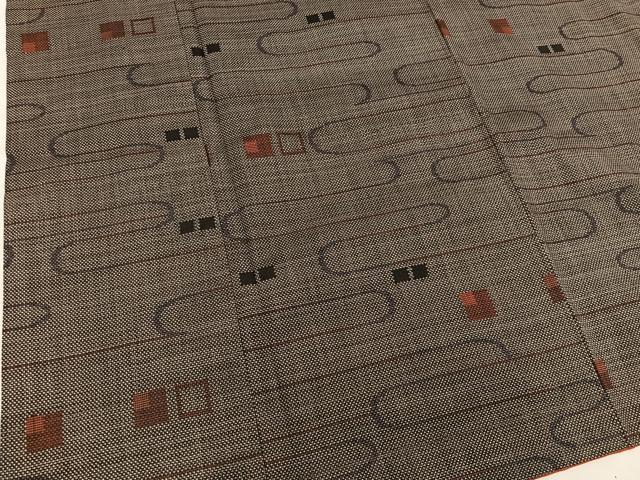 平和屋着物■本場大島紬　7マルキ　幾何学文様　正絹　逸品　BAAX5919mz