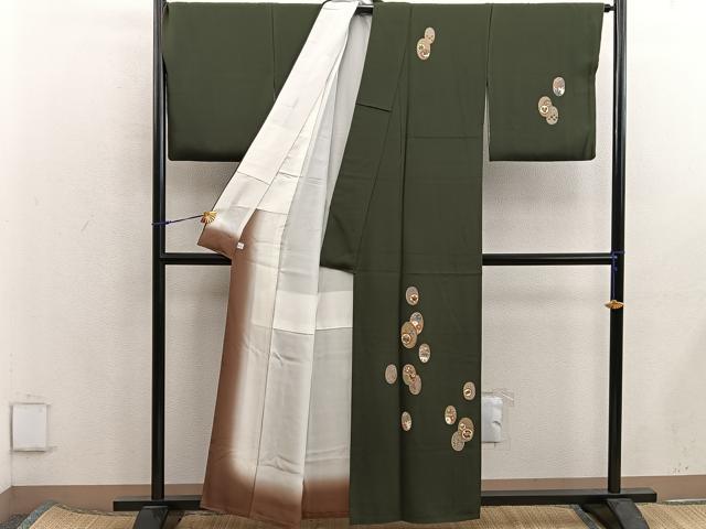 平和屋着物■訪問着　駒刺繍　　宝尽くし花文　鈴乃屋扱い　正絹　逸品　BAAX5921mz