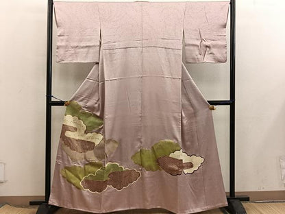 平和屋着物■豪華色留袖　駒刺繍　雲重ね亀甲花文　金彩　高島屋扱い　正絹　逸品　BAAX5943mz