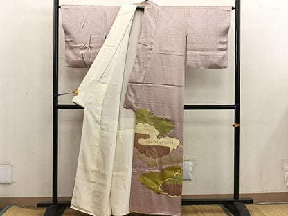 平和屋着物■豪華色留袖　駒刺繍　雲重ね亀甲花文　金彩　高島屋扱い　正絹　逸品　BAAX5943mz