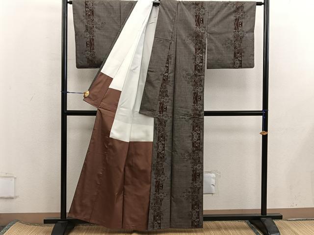 平和屋着物■本場大島紬　9マルキ　菊花文　正絹　逸品　BAAX5945mz