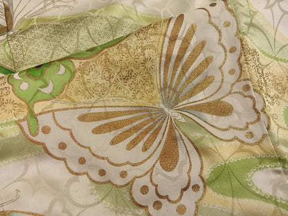平和屋着物■豪華振袖　舞蝶文　暈し染め　金彩　正絹　逸品　BAAX5948mz