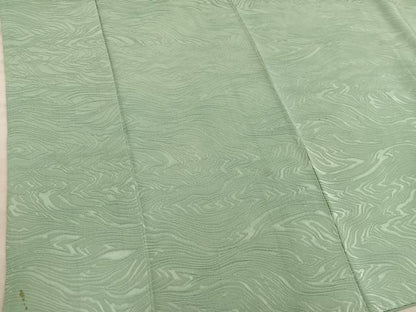 平和屋着物■上質な色無地　流水地紋　黄海松茶色　正絹　逸品　BAAX5950mz