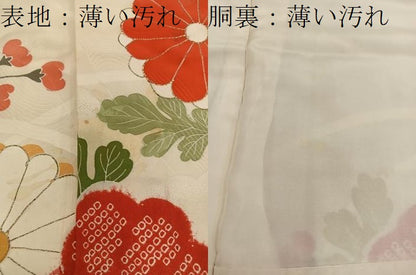 平和屋着物■豪華振袖　駒刺繍　菊花文　金彩　正絹　逸品　BAAX5959mz